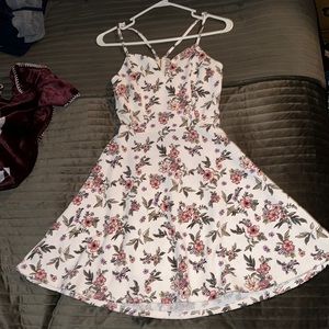 V wire skater dress